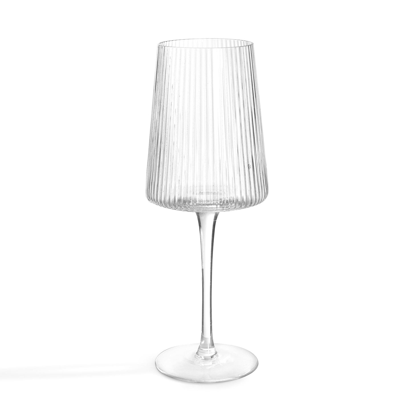 Gatsby Set of 4 Ripple Glass Wine Glasses - Clear