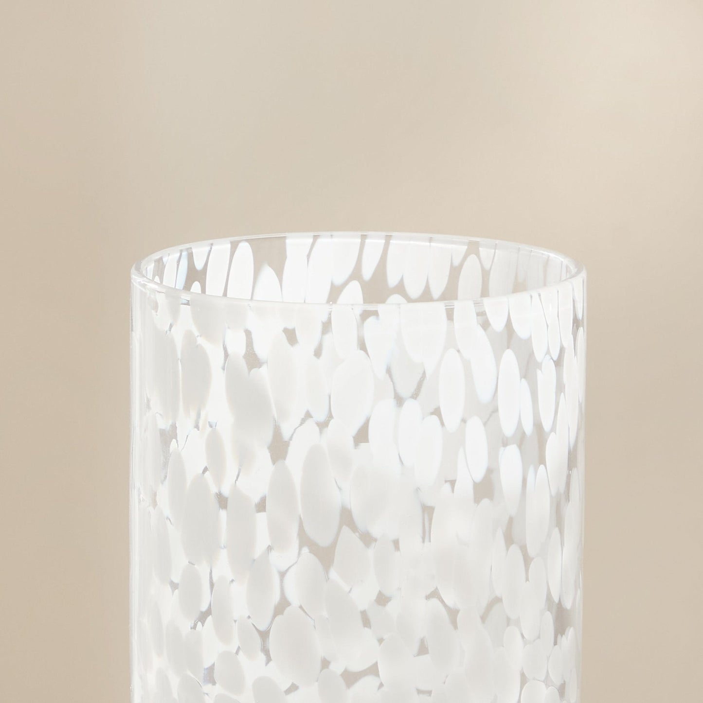 Sarda Dotty Glass Tumblers - Set of 4 - White