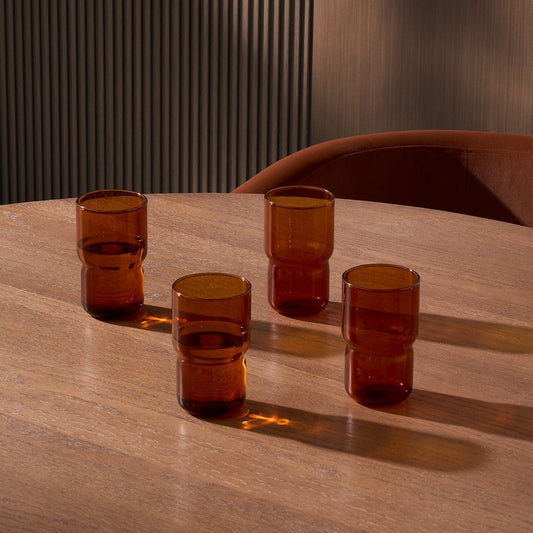 Sonne Colour Glass Highballs - Set of 4 - Amber